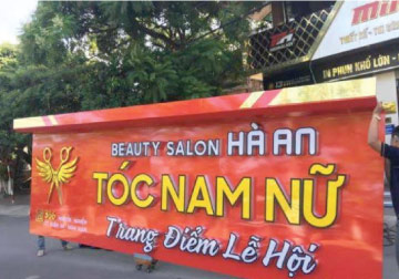 Làm biển quảng cáo salon tóc đẹp tại cầu giấy